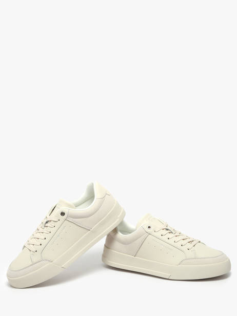 Sneakers Uit Leder Tommy hilfiger Beige men 5410AF3 ander zicht 2