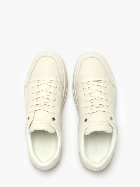 Sneakers Uit Leder Tommy hilfiger Beige men 5410AF3 ander zicht 3