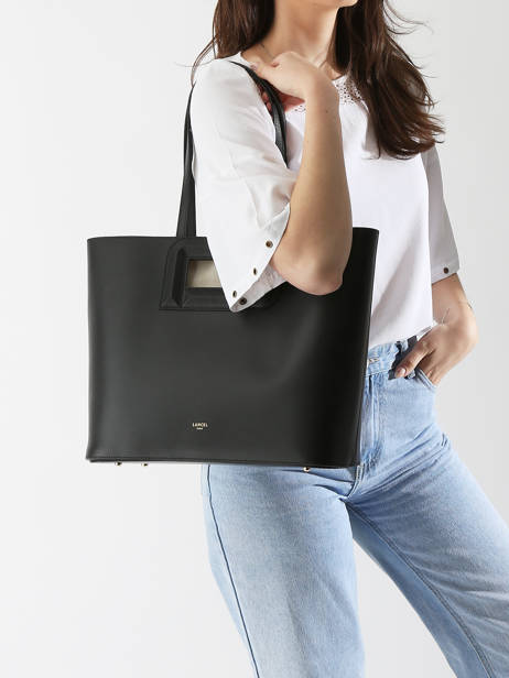 Schoudertas Angèle Leder Lancel Zwart angele A13361 ander zicht 1