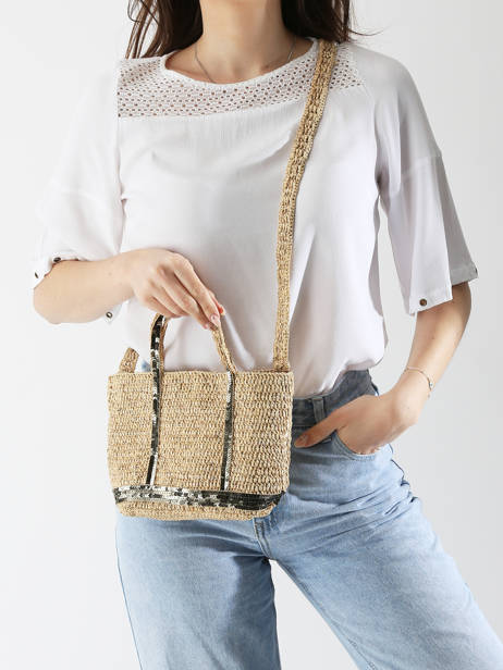 Cross Body Tas Cabas Raphia Raphia Vanessa bruno Beige cabas raphia 30V40410 ander zicht 1