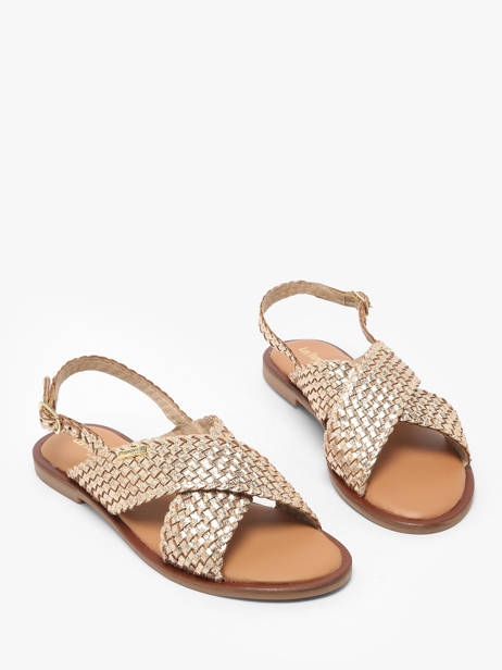 Open Sandalen Doa Uit Leder Les tropeziennes Goud women DOA ander zicht 1