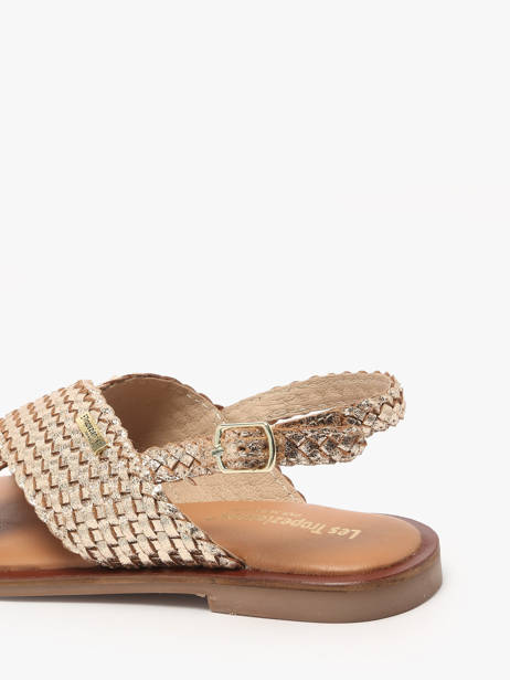 Open Sandalen Doa Uit Leder Les tropeziennes Goud women DOA ander zicht 2