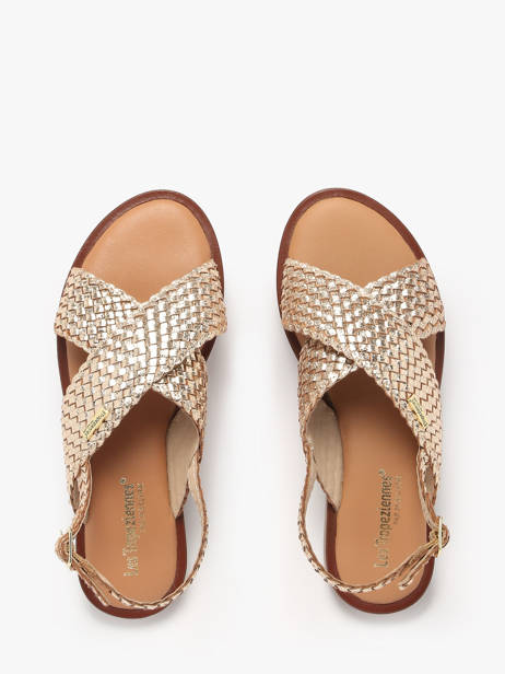 Open Sandalen Doa Uit Leder Les tropeziennes Goud women DOA ander zicht 3