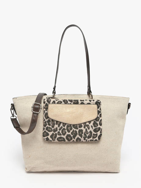 Handtas Mix Leopard Katoen Miniprix Beige mix leopard 6211