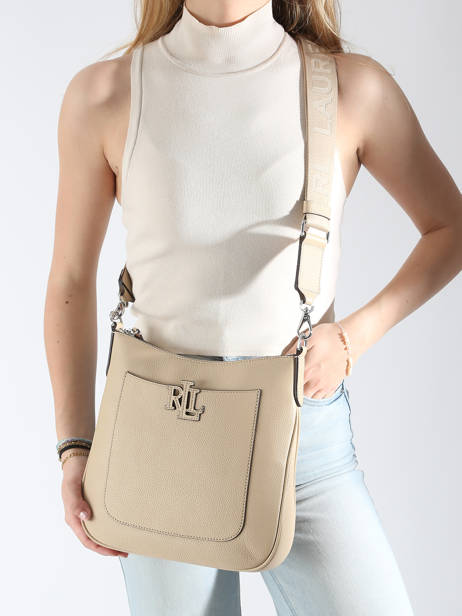 Cross Body Tas Cameryn Leder Lauren ralph lauren Beige cameryn 31970152 ander zicht 1