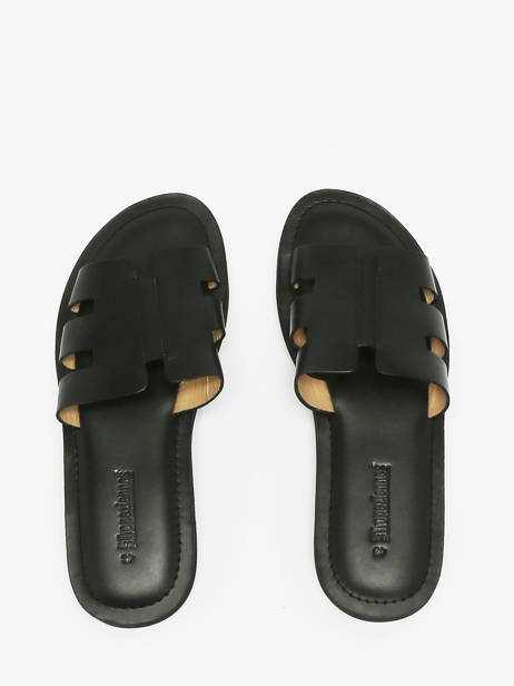 Slippers Emia Uit Leder Les tropeziennes Zwart men EMIA ander zicht 3