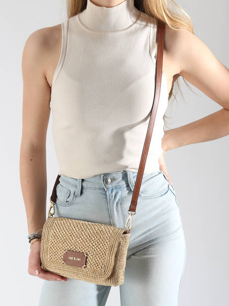 Cross Body Tas Raphia Raphia Nat et nin Beige raphia RA ander zicht 1