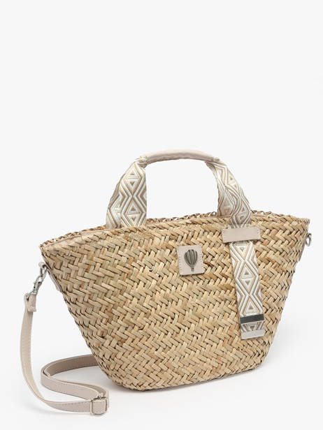 Handtas Estival Stro Le voyage en panier Beige estival PM848 ander zicht 2