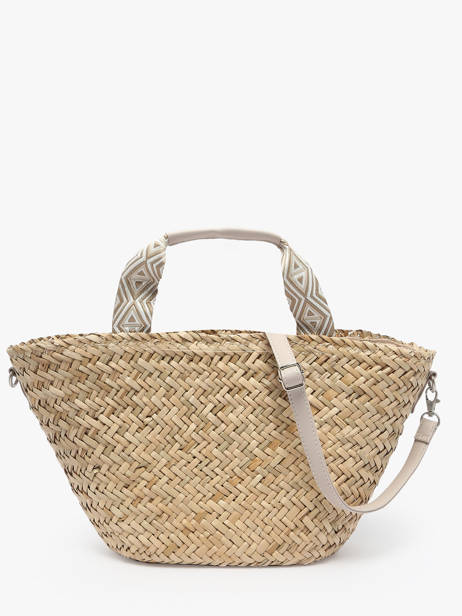 Handtas Estival Stro Le voyage en panier Beige estival PM848 ander zicht 4