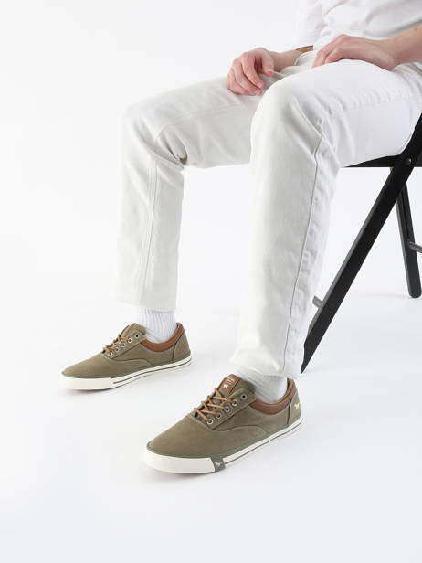 Sneakers Mustang Groen men 4072315 ander zicht 1
