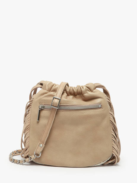 Cross Body Tas Vintage Leder Mila louise Beige vintage 3812WC ander zicht 4