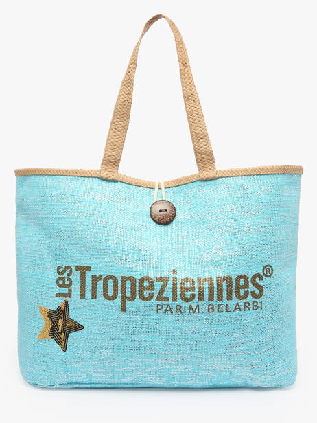 Schoudertas Panama Papier Les tropeziennes Blauw panama TZ01