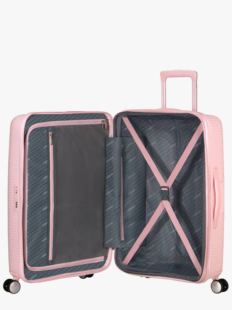 Harde Reiskoffer S Soundbox American tourister Roze soundbox 32G002 ander zicht 3