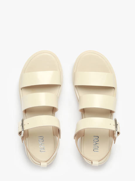 Sandalen Dalia Uit Leder Nuyou Beige women 37103 ander zicht 3