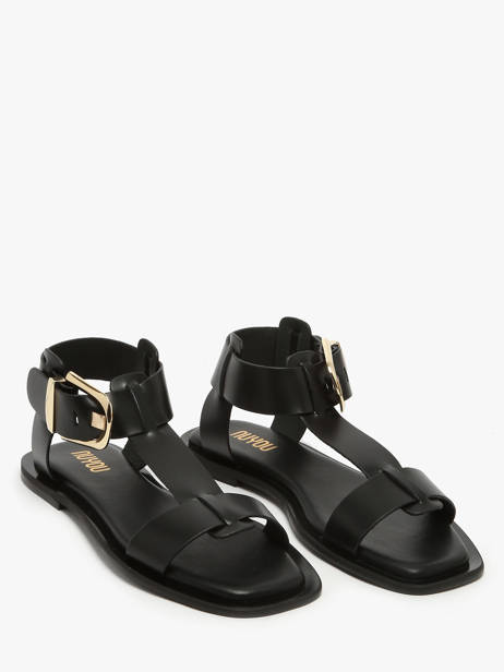 Sandalen Uit Leder Nuyou Zwart women 11013 ander zicht 1