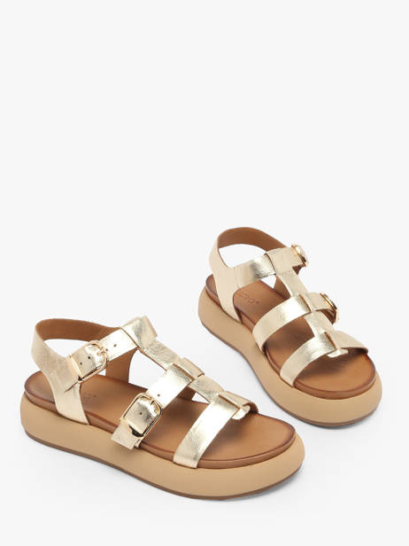 Sandalen Uit Leder Inuovo Goud women A96046 ander zicht 1