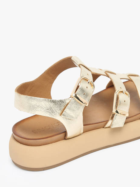 Sandalen Uit Leder Inuovo Goud women A96046 ander zicht 2