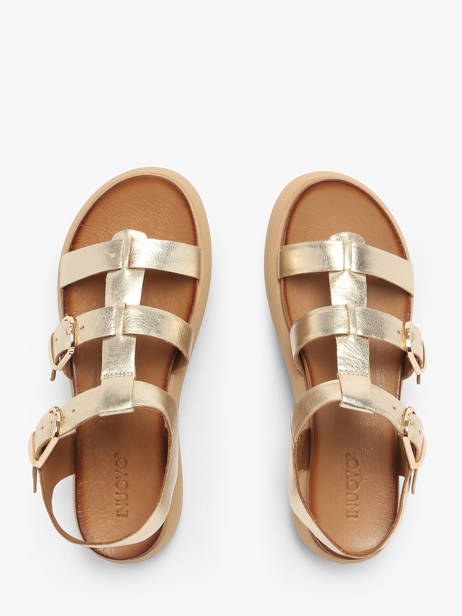 Sandalen Uit Leder Inuovo Goud women A96046 ander zicht 3