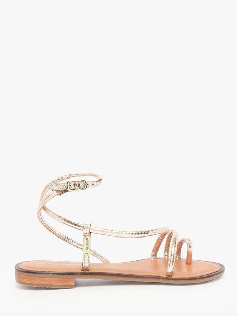 Open Sandalen Hatrio Uit Leder Les tropeziennes Goud accessoires HATRIO
