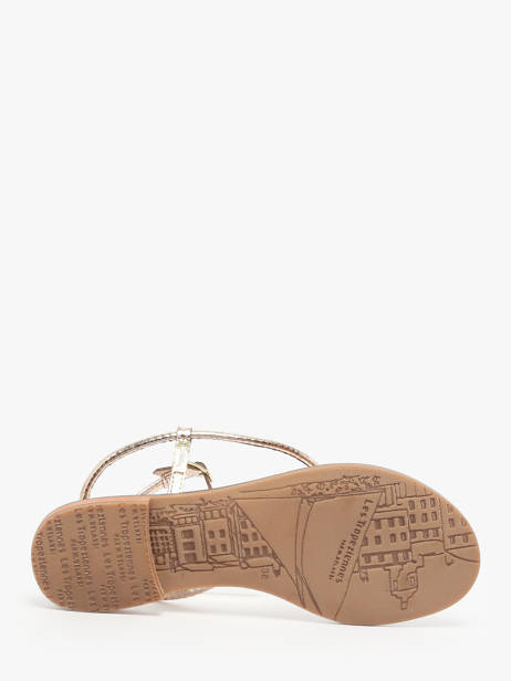 Open Sandalen Hatrio Uit Leder Les tropeziennes Goud accessoires HATRIO ander zicht 4