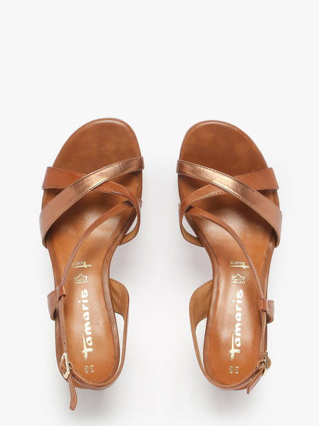 Sandalen Met Hak Uit Leder Tamaris Bruin accessoires 44 ander zicht 3