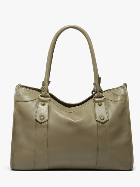 Schoudertas Cow A4 Leder Basilic pepper Groen cow BCOW31 ander zicht 4