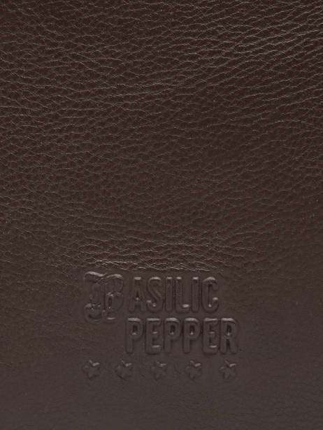 Schoudertas Cow Leder Basilic pepper Bruin cow BCOW2M ander zicht 5
