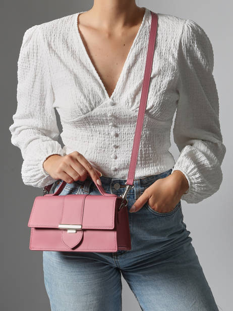 Cross Body Tas Paris Ily Leder Lancaster Roze paris ily 10 ander zicht 1