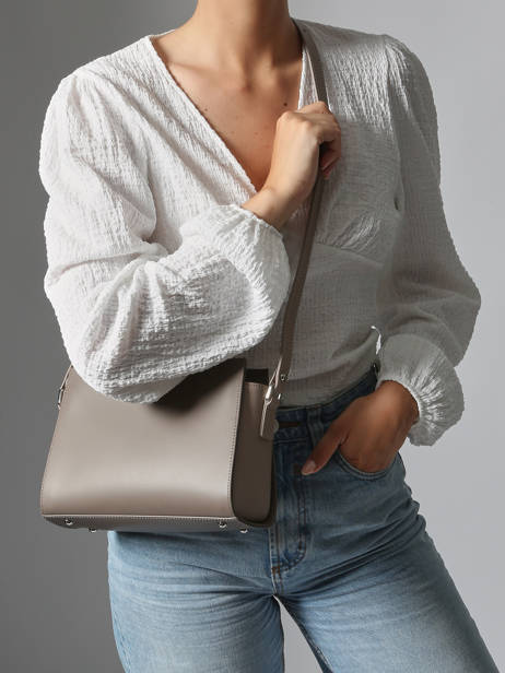 Cross Body Tas Smooth Leder Lancaster Beige smooth 437-02 ander zicht 1