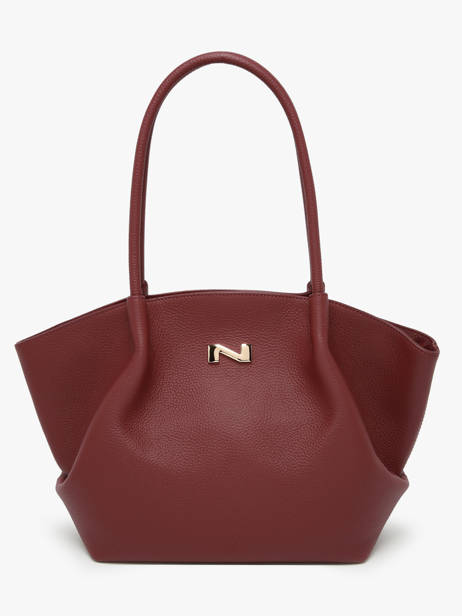 Schoudertas Galatée Leder Nathan baume Rood nymphea 3