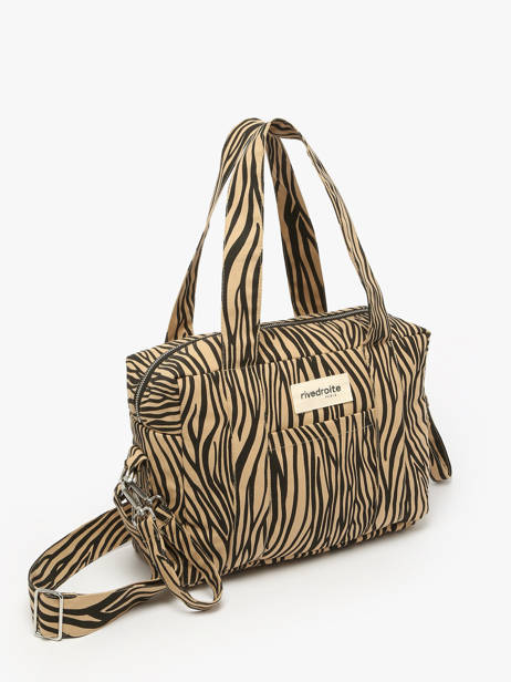 Handtas Mini Darcy Gerecycleerd Katoen Rivedroite Beige wild tribe MDARCWIL ander zicht 1