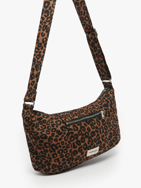 Cross Body Tas Mini Charlot Gerecycleerd Katoen Rivedroite Bruin wild tribe MCHARWIL ander zicht 1