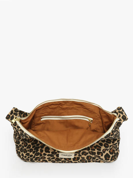 Cross Body Tas Mini Charlot Gerecycleerd Katoen Rivedroite Bruin forever wild MCHARFOR ander zicht 1