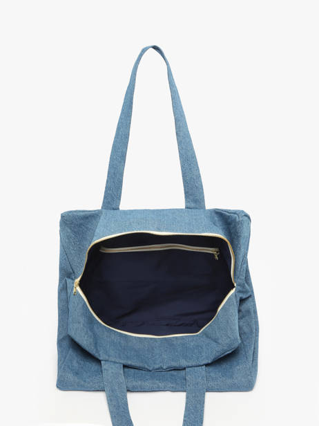 Schoudertas A4 Célestins Gerecycleerd Katoen Rivedroite Blauw timeless CELESTIM ander zicht 2
