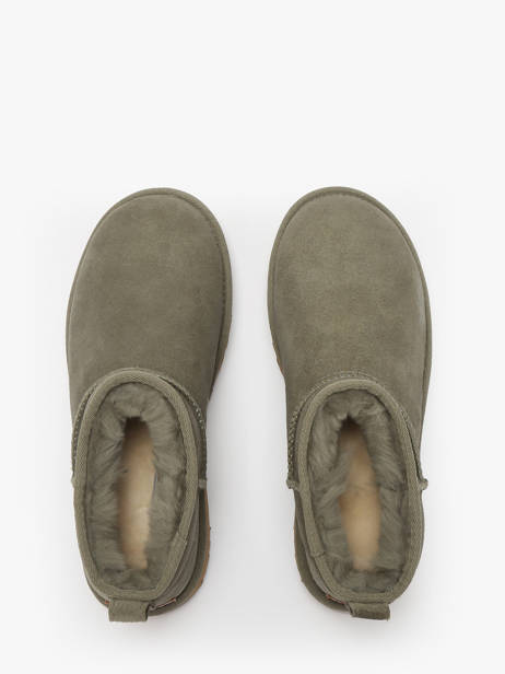 Boots Classic Ultra Mini Uit Leder Ugg Groen women - 01116109 ander zicht 4