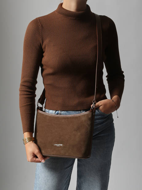 Cross Body Tas Suede Leder Lancaster Bruin suede 80 ander zicht 1