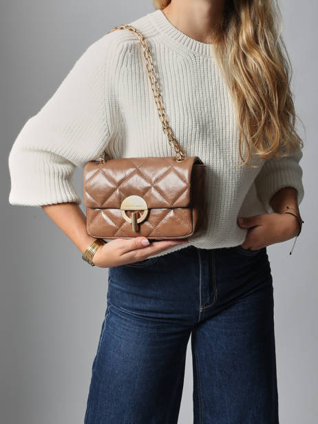 Cross Body Tas M Moon Leder Vanessa bruno Bruin moon 84V40533 ander zicht 1