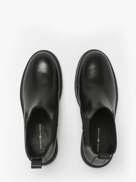 Chelsea Boots Uit Leder Tommy hilfiger Zwart women 8766BDS ander zicht 4
