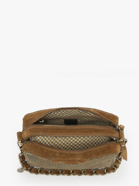 Cross Body Tas Vintage Leder Mila louise Bruin vintage 23673PA ander zicht 2