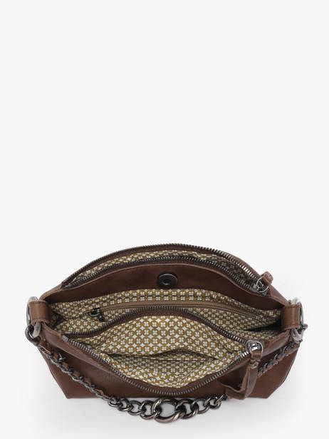 Cross Body Tas Vintage Leder Mila louise Bruin vintage 3864C ander zicht 2