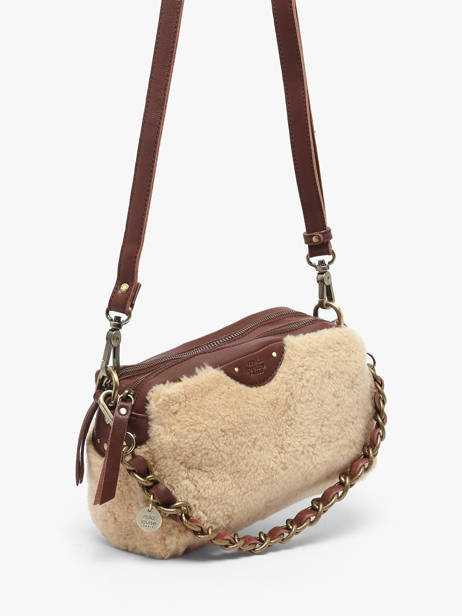 Cross Body Tas Vintage Leder Mila louise Bruin vintage 23673TC ander zicht 1