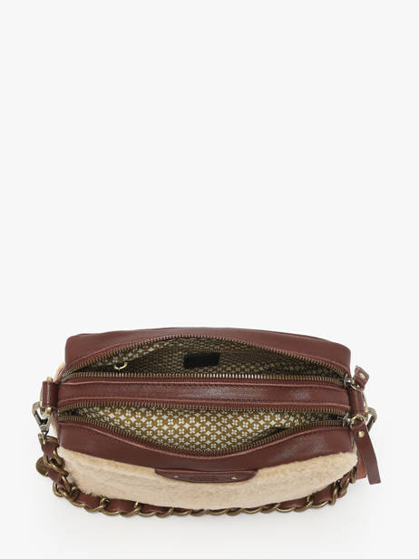 Cross Body Tas Vintage Leder Mila louise Bruin vintage 23673TC ander zicht 2