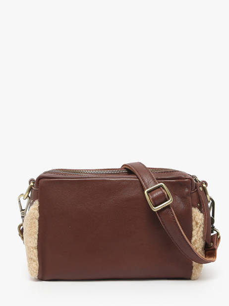 Cross Body Tas Vintage Leder Mila louise Bruin vintage 23673TC ander zicht 3