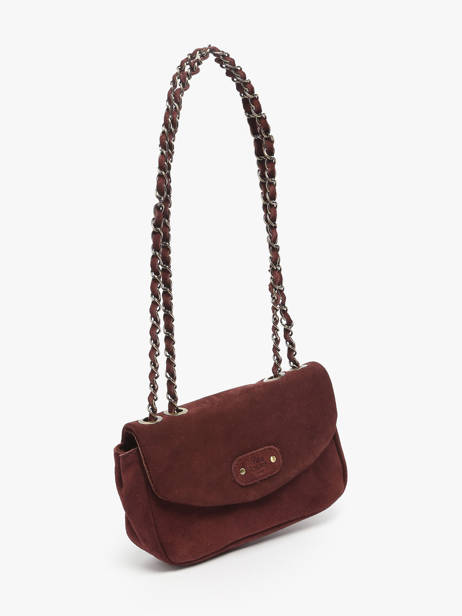 Cross Body Tas Vintage Leder Mila louise Bruin vintage 23040V ander zicht 1