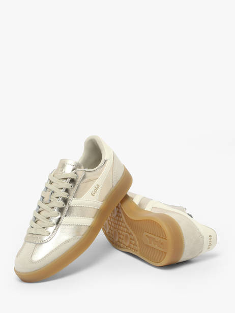Sneakers Uit Leder Gola Goud women CLB783 ander zicht 2
