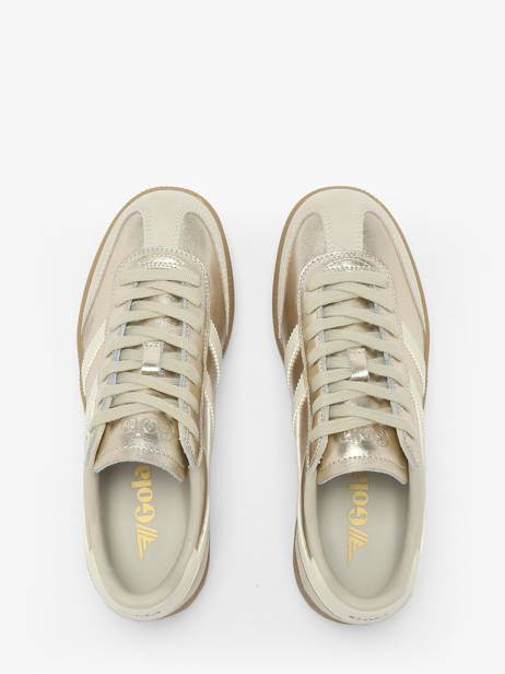 Sneakers Uit Leder Gola Goud women CLB783 ander zicht 3