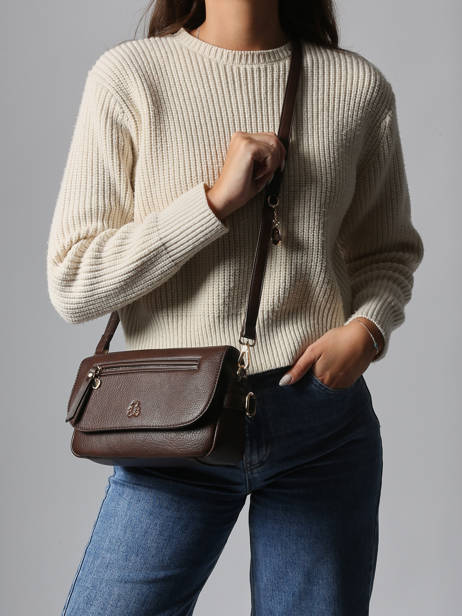 Cross Body Tas Zip Lulu castagnette Bruin zip YRONDE ander zicht 1