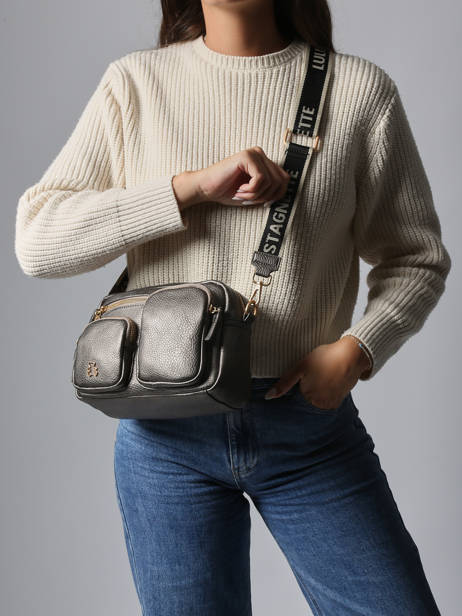 Cross Body Tas Pocket Lulu castagnette Zilver pocket ZAHRA ander zicht 1