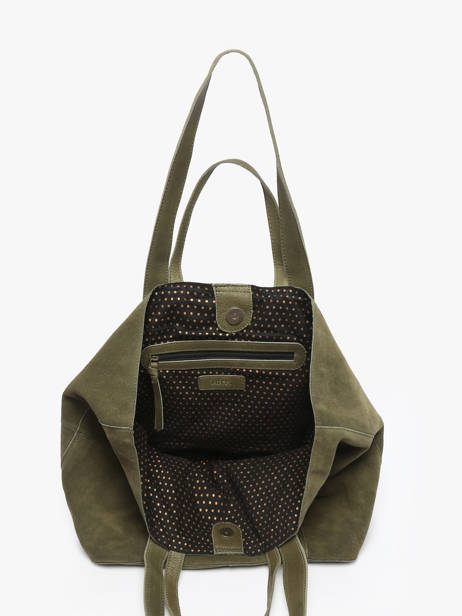 Schoudertas Jasmin Leder Pieces Groen jasmin 17160092 ander zicht 3