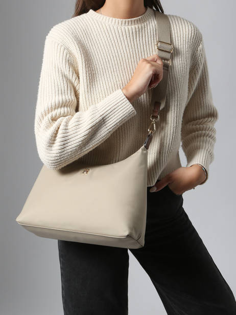 Cross Body Tas Popette Nylon Tommy hilfiger Beige popette AW17937 ander zicht 1